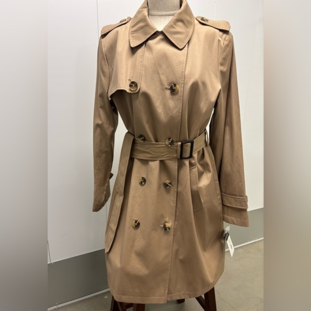 Lauren Ralph Lauren Trench Coat Double-Breasted Design Belted Water Resistant